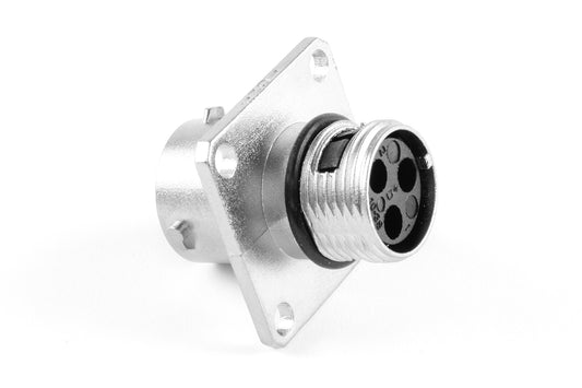 RT00103SNH03 3 Position Square Flange Receptacle, Female, Shell Size 10 with Silicone Seal