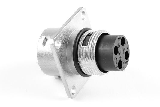 RT00124PNH03 4 Position Square Flange Receptacle, Male, Shell Size 12 with Silicone Seal