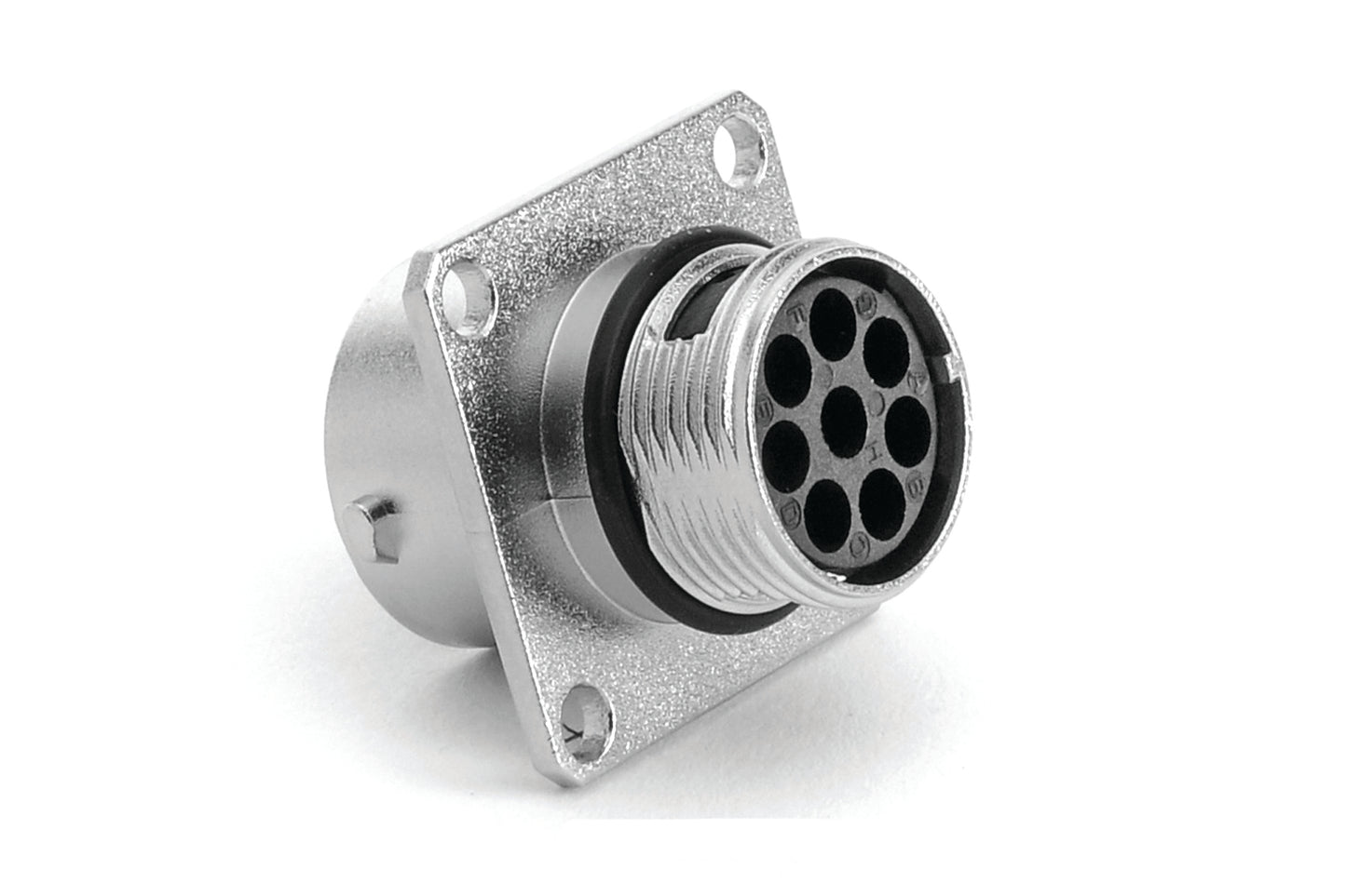 RT00128SNH Receptacle, Square Flange, 8 Position, Female, Shell Size 12. Comparable part no. UT0012-8SH