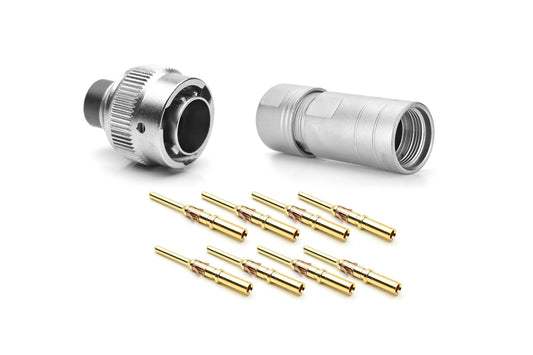 RT06128PNH03SS-K Plug Kit, 8 Position, Male, Shell Size 12, Silicone Seal, with Machined Contacts, IP69K