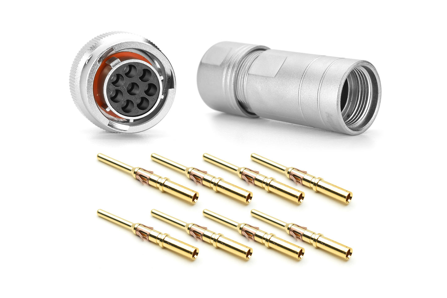 RT06128SNH03SS-K Plug Kit, 8 Position, Female, Shell Size 12, Silicone Seal, with Machined Contacts, IP69K