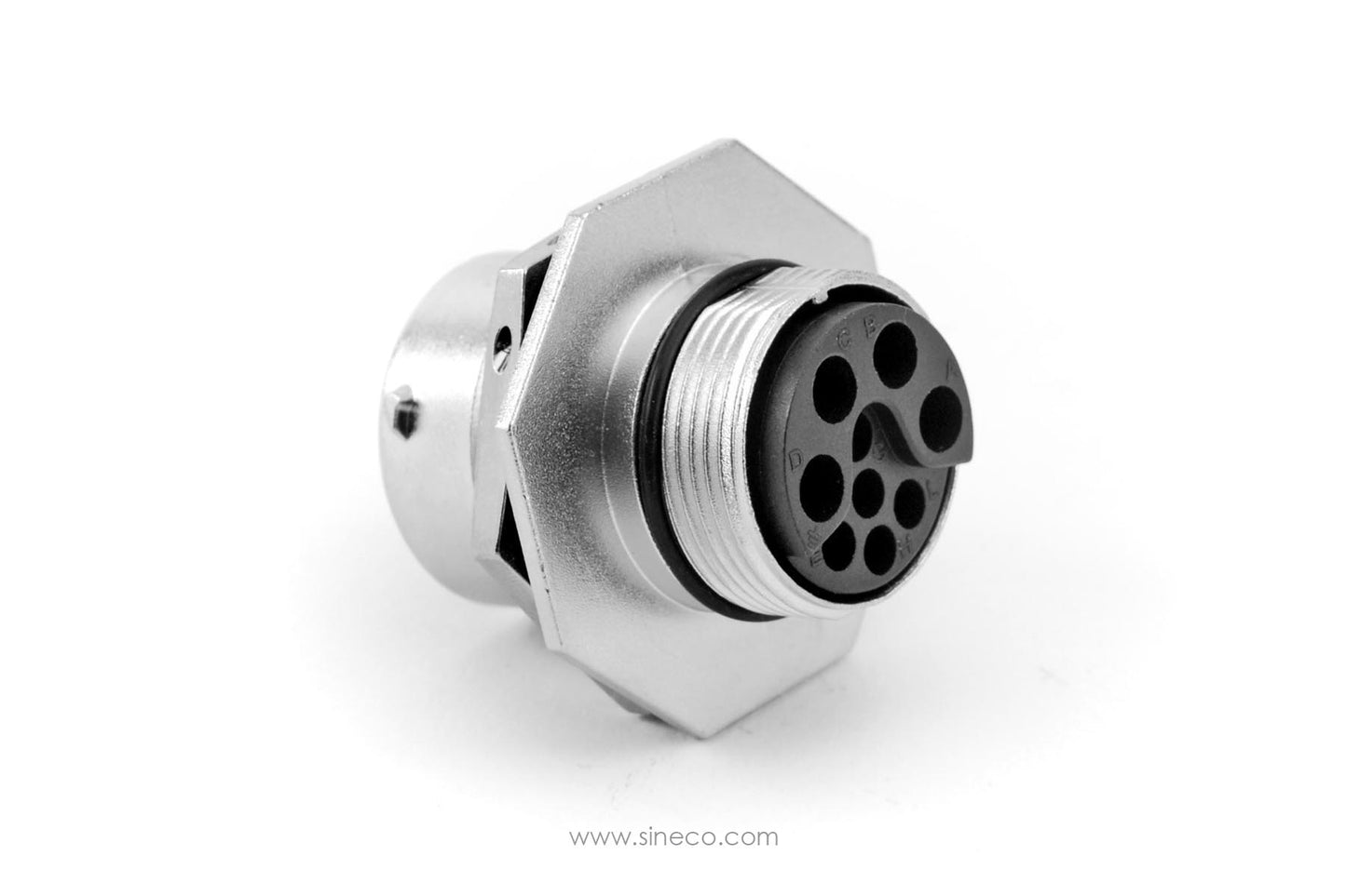 RT071609PNH Receptacle, Jam Nut, 9 (4+5) Position, Male, Shell Size 16