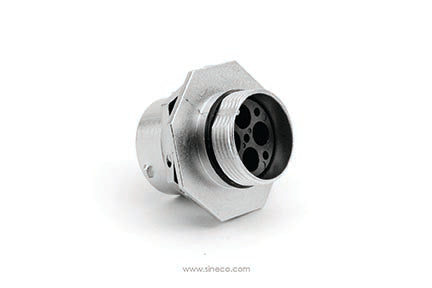 RT07164PNH Receptacle, Jam Nut, 4 Position, Male, Shell Size 16