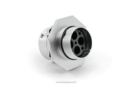 RT07164SNH Receptacle, Jam Nut, 4 Position, Female, Shell Size 16
