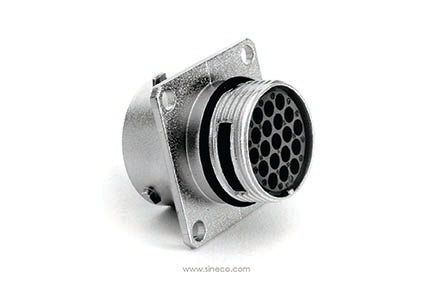 RT0W01419SNH Receptacle, Square Flange, 19 Position, Female, Shell Size 14. Comparable part no. UT0W01419SH