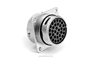 RT0W01832SNH03 Receptacle, Square Flange, 32 Position, Female, Shell Size 18, with Silicone Seal. Comparable part no. UT0W01832SH