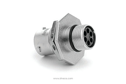 RT0W7106PNH Receptacle, Jam Nut, 6 Position, Male, Shell Size 10. Comparable part no. UT0W7106PH