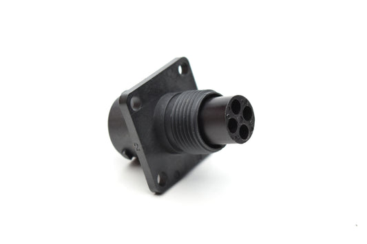 RTS010N4P03 Receptacle, Square Flange, 4 Position, Male, Shell Size 10, with Silicone Seal. Comparable part no. UTS0104P