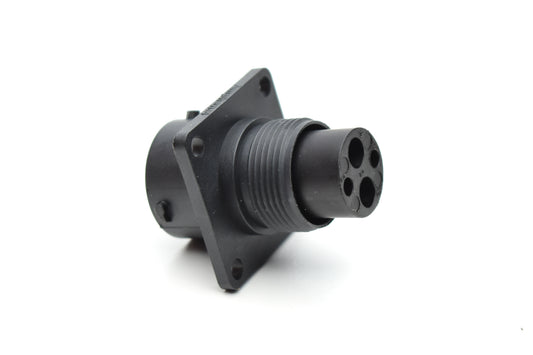 RTS012N2P03 Receptacle, Square Flange, 4 (2+2) Position, Male, Shell Size 12, with Silicone Seal
