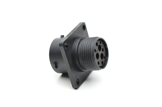 RTS012N3S03 Receptacle, Square Flange, 3 Position, Female, Shell Size 12, with Silicone Seal. Comparable part no. UTS0123S