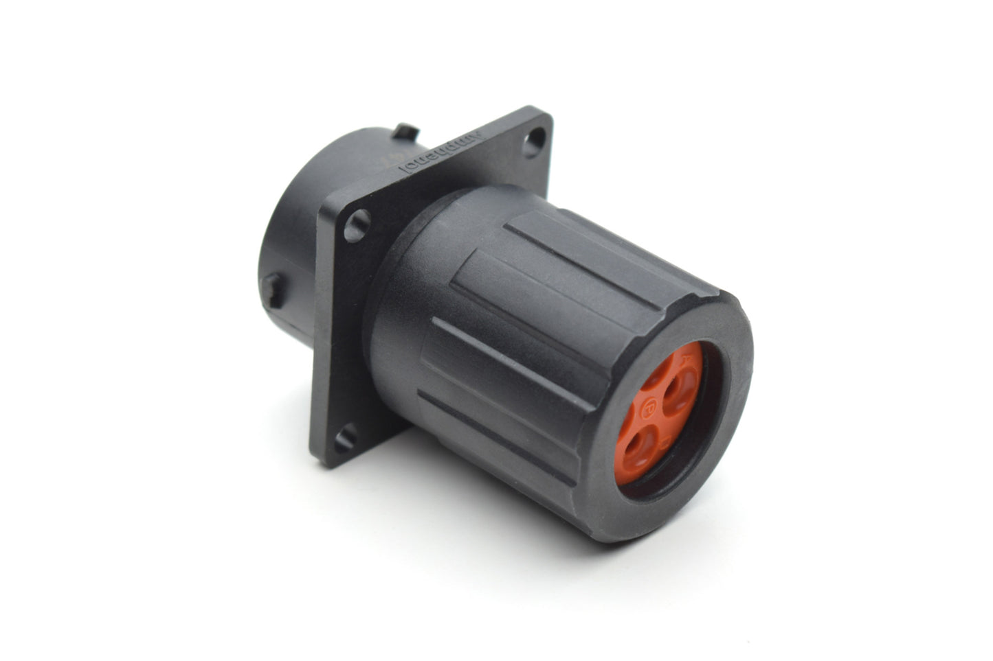 RTS014N4PHEC03 Receptacle, Square Flange, 4 Position, Male, Shell Size 14, Silicone Seal, and End Cap with Individual Wire Sealing