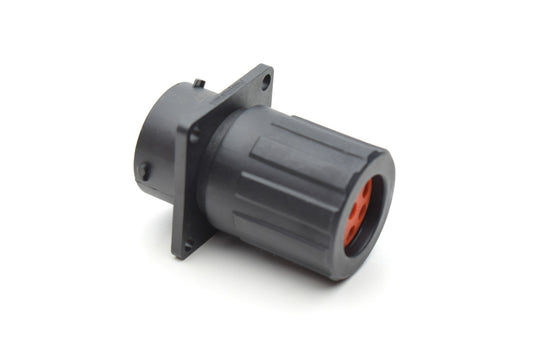 RTS014N8PHEC03 Receptacle, Square Flange, 8 Position, Male, Shell Size 14, Silicone Seal, and End Cap with Individual Wire Sealing