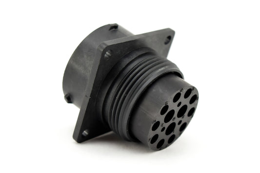 RTS018N103P03 Receptacle, Square Flange, 13 (10+3 COAX) Position, Male, Shell Size 18, with Silicone Seal