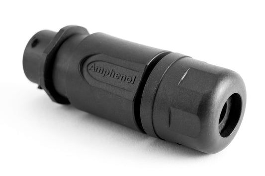RTS1BS10N3W3P03 Receptacle, Inline, 6 (3+3) Position, Male, Shell Size 10, with Back Shell and Silicone Seal. Comparable part no. UTS1JC103W3P