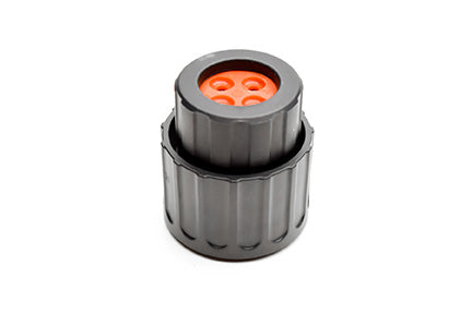 RTS6BS14N4SHEC03 Plug, 4 Position, Female, Shell Size 14, Silicone Seal, and End Cap with Individual Wire Sealing