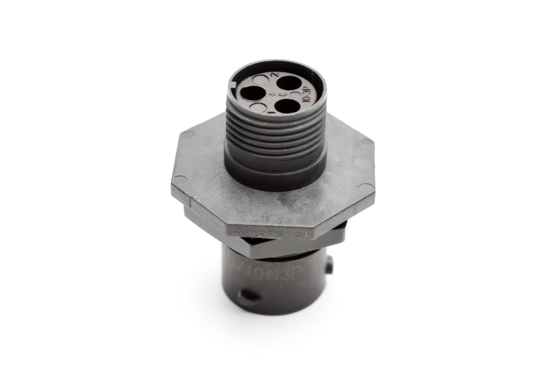 RTS710N3P03 Receptacle, Jam Nut, 3 Position, Male, Shell Size 10, with ...