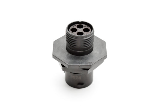 RTS710N4P03 Receptacle, Jam Nut, 4 Position, Male, Shell Size 10, with Silicone Seal. Comparable part no. UTS7104P