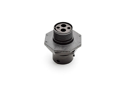 RTS712N2P03 Receptacle, Jam Nut, 4 (2+2) Position, Male, Shell Size 12, with Silicone Seal. Comparable part no. UTS7122P