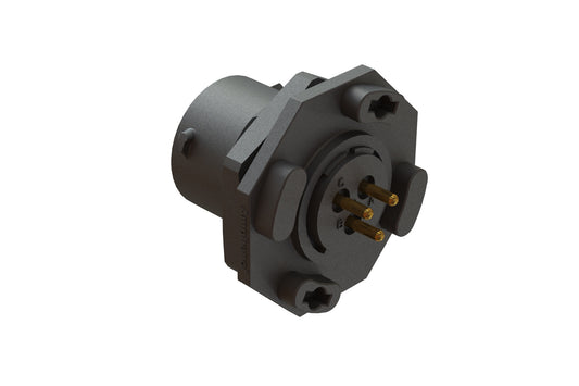 RTS712ND3S03 Receptacle, Jam Nut, PCB Mounted, 3 Position, Female, Shell Size 12, with Silicone Seal. Comparable part no. UTS712D3S