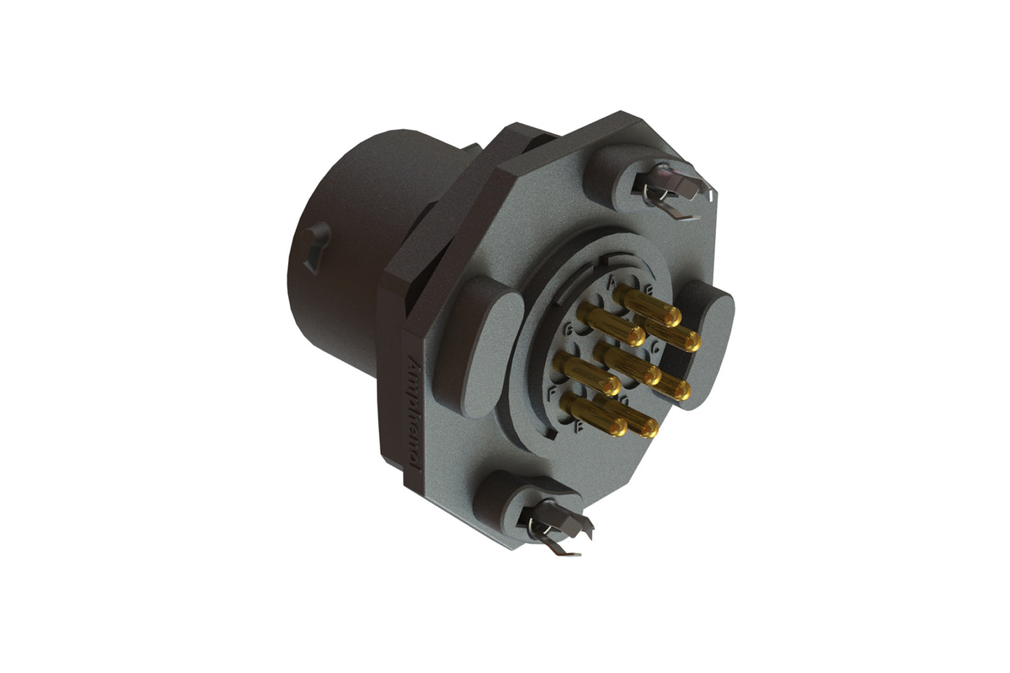 RTS712ND8S0332 Receptacle, Jam Nut, PCB Mounted, 8 Position, Female, Shell Size 12, Silicone Seal, with BoardLock. Comparable part no. UTS712D8S32