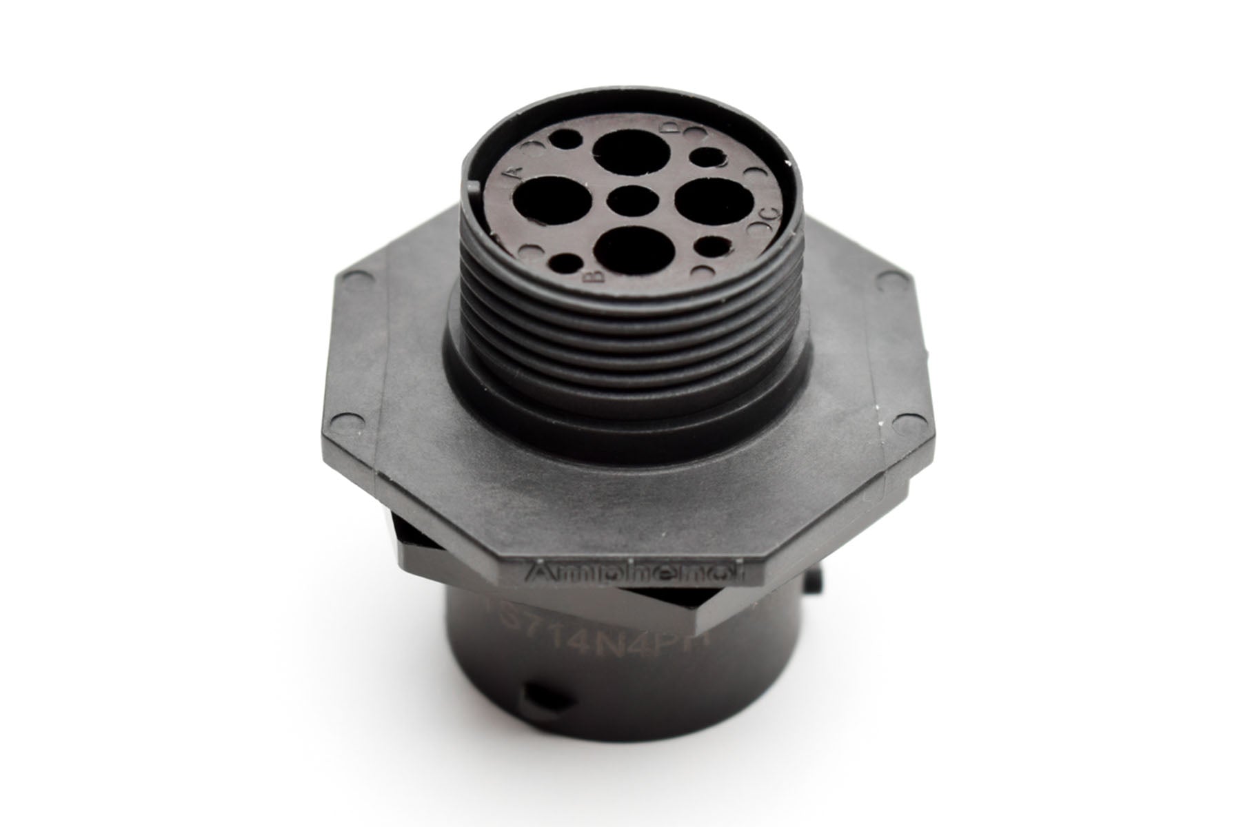 RTS714N4P03 Receptacle, Jam Nut, 4 Position, Male, Shell Size 14, with ...