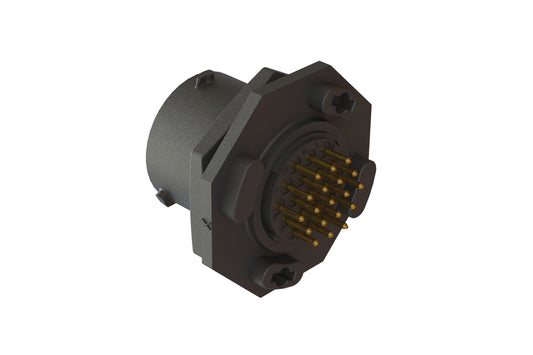 RTS714ND19P03 Receptacle, Jam Nut, PCB Mounted, 19 Position, Male, Shell Size 14, with Silicone Seal. Comparable part no. UTS714D19P