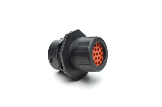 RTS716N19PHEC03 Receptacle, Jam Nut, 19 Position, Male, Shell Size 16, Silicone Seal, and End Cap with Individual Wire Sealing