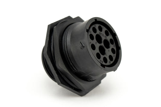 RTS718N103S03 Receptacle, Jam Nut, 13 (10+3 Coax) Position, Female, Shell Size 18, with Silicone Seal