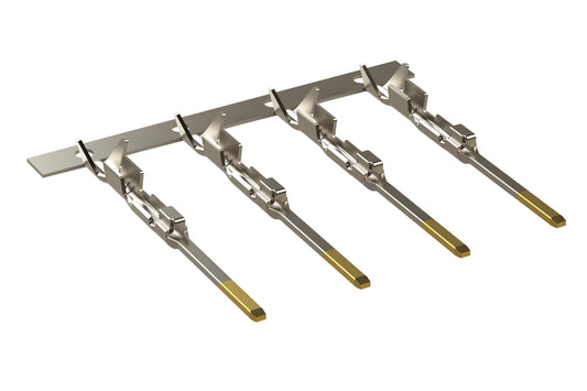 SC000571G10 Pin contact, signal, 1.0x0.64mm, stamped & formed, 20-22AWG, 10μ" gold plating