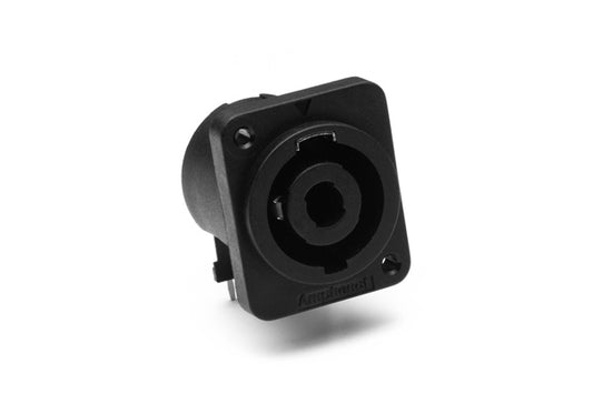 SP-2-MDH BULK 2 Pole Loudspeaker ChassisMount, 'D'Type Flange,Thru Holes, Horizontal PCB, Black, Bulk Pack