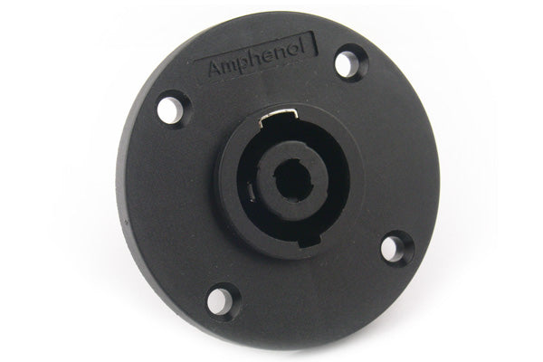 SP-4-MC 4 Pole Loudspeaker ChassisMount Circular Flange, withThru Holes, SolderTabs 3/16", Black Finish. Comparable part no: NL4MPR