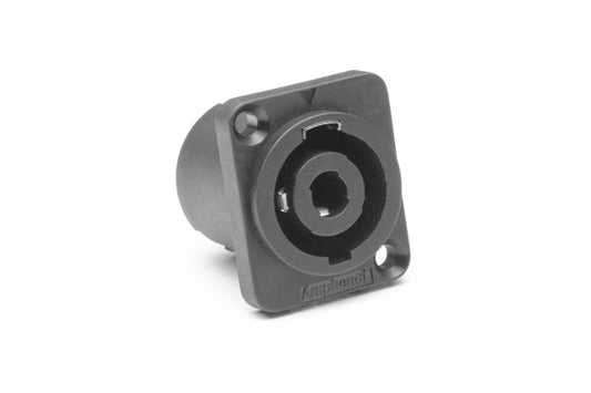 SP-4-MD-8 BULK 4 Pole Loudspeaker ChassisMount, 'D'Type Flange,Thru Holes, SolderTabs 3/16", Grey, Bulk Pack