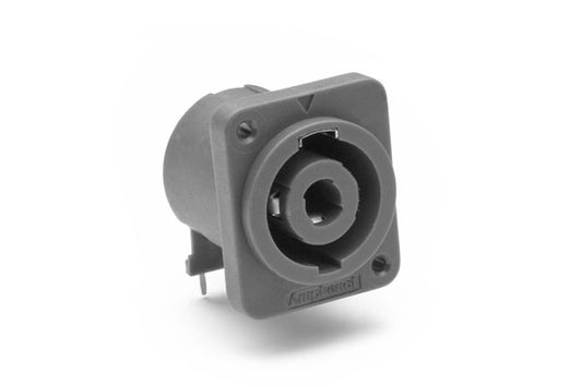 SP-4-MDHT-8 4 Pole Loudspeaker ChassisMount, DType Flange, SelfTapping Holes, Horizontal PCB, Grey Finish. Comparable part no: NL4MD-H