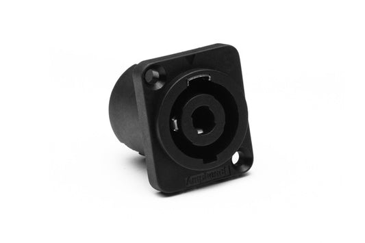 SP-4-MDQ LOUDSPEAKER CHASSISMOUNT CONNECTOR, 4 POLE,THRU HOLES 1/4" SOLDERTABS, BLACK
