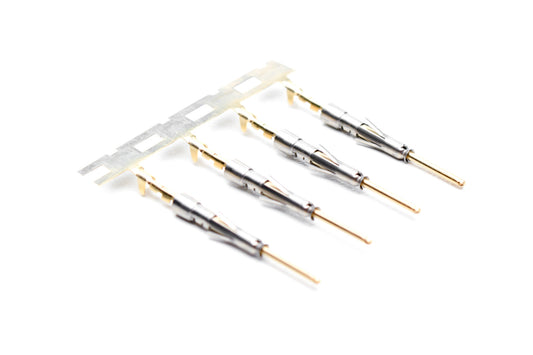 SP28W2F Pin Contact with 3 Tangs, Stamped and Formed, Size 20, Gold Flash over Nickel, 30-28 AWG, 3,000 pcs Reel