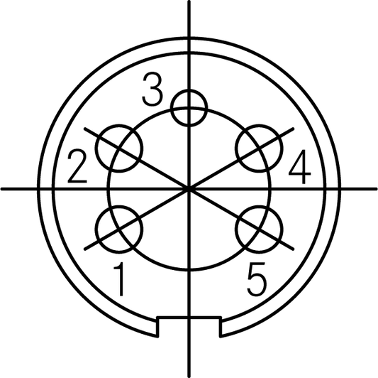 T 3360 013 Male Connectors with internal strain relief and metal locking ring. Screw locking according to IEC 61076-2-106. Contacts included.