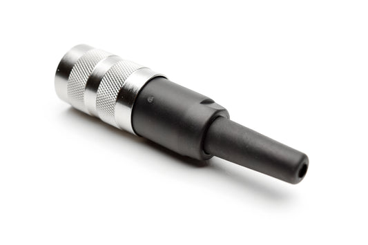 T 3361 001 Female Connectors with internal strain relief and metal locking ring. Screw locking according to DIN EN 60130-9 / IEC 60130-9. Contacts included.