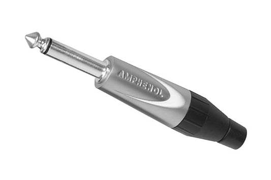 TM2P-AU 1/4"Mono Straight Phone Plug, PRO Range,Thermoplastic Backshell, Gold Plated Contacts, Satin Finish