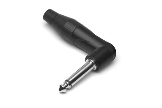 TM2RBJ BULK 1/4"Mono Right Angled Phone Plug, PRO Range,Thermoplastic Backshell, Black Finish, Bulk Packaging