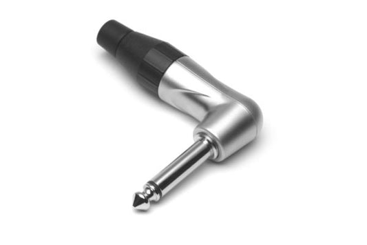TM2RJ 1/4"Mono Right Angled Phone Plug, PRO Range,Thermoplastic Backshell, Large Cable Clamp, Satin Finish. Comparable part no: NP2RX