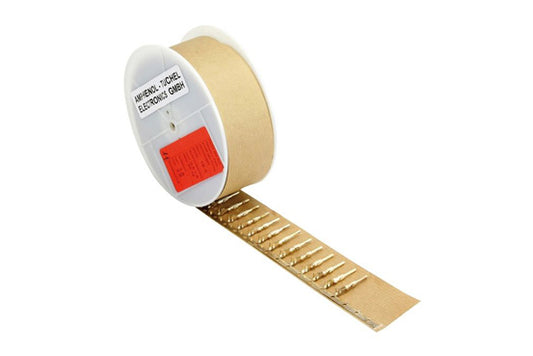 ZN 01 016 0004 1 Stamped contacts on reel for hand crimping tools. Pin style, standard version