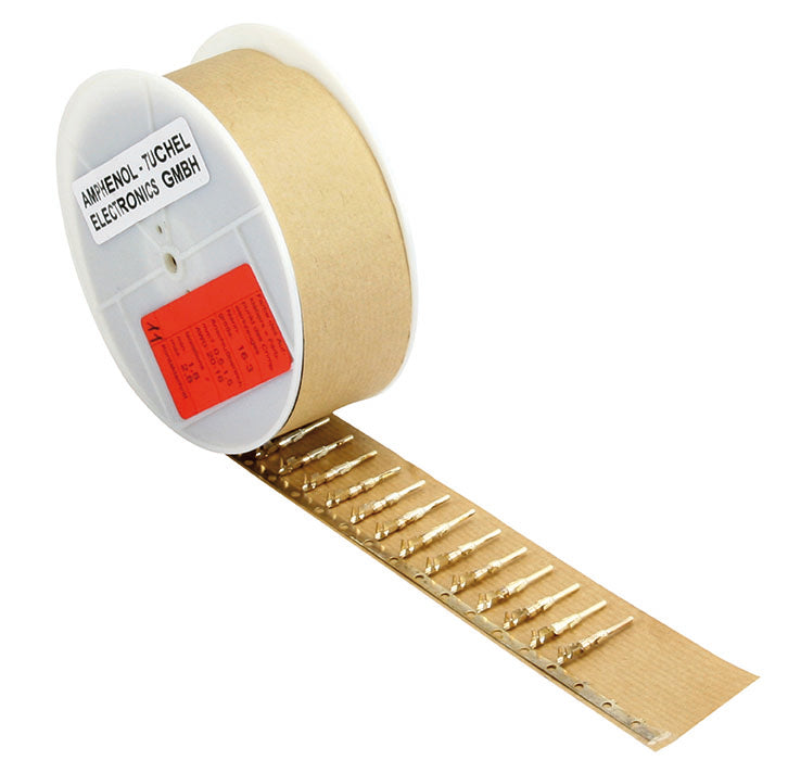 ZN 02 016 0002 1 1.6mm silver socket (female) stamped contacts on reel for hand crimping tools. 200 pcs.