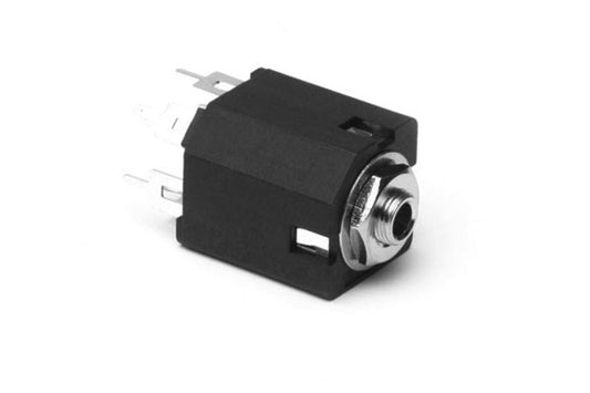 ACJS-MV35-3 3.5mm Single Vertical PCB Phone Jack, Stereo (3 Channels),Metal Bore,Metal Nut,MetalThread