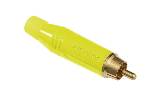 ACPR-YELRCAMale Cable Connector, Gold Plated Contacts, Diecast Shell, Yellow Finish, Yellow Grommet