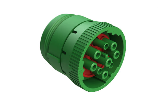 AHD16-9-1939S80 9 Position Plug, Female Connector with Threaded Rear, J1939. HD16-9-1939S-P080