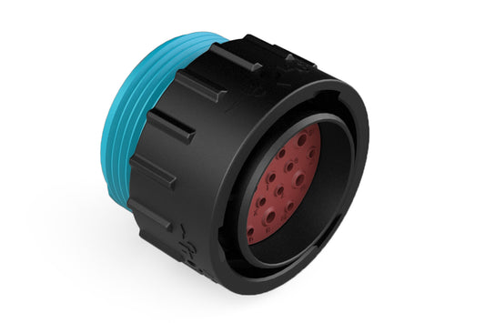 AHDP06-24-19PR-WTA 19 Position Plug, Pin, Shell Size 24, Reduced Diameter Sea (Blue Adapter)l, Wide Thread Adapter. HDP26-24-19PE-L024