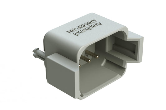 AT04-08PA-BM03 8 Position PCB Flangeless (Snap Fit) Board Mount Receptacle, Pin, Nickel Contact Plating, No Potting, Grey