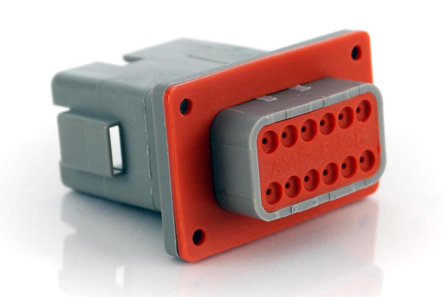 AT04-12PA-PM01 12-Way, Flange Mount Receptacle, A Position Key