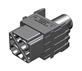 C146 10B002 600 15 Socket module for turned contacts. May be engaged or disengaged when live but without electrical load. Empty Comparable Part No. 09140022751