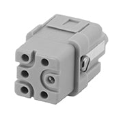 C146 10B005 500 12 5+PE Female contact insert with compact design. Hi voltage also in metal housings. Comparable Part No. 09120053101